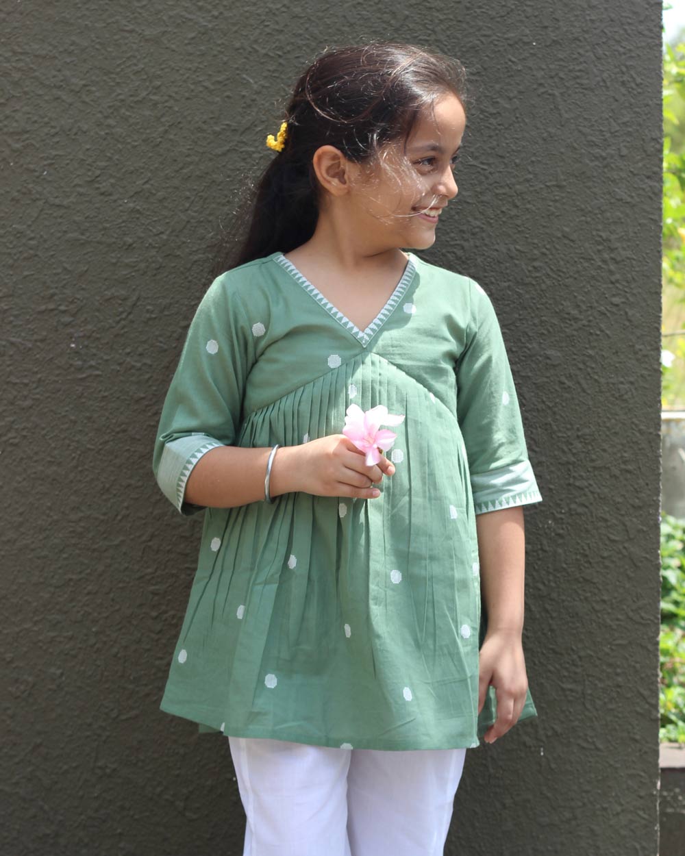 Jamdhani Polka Short Kurta