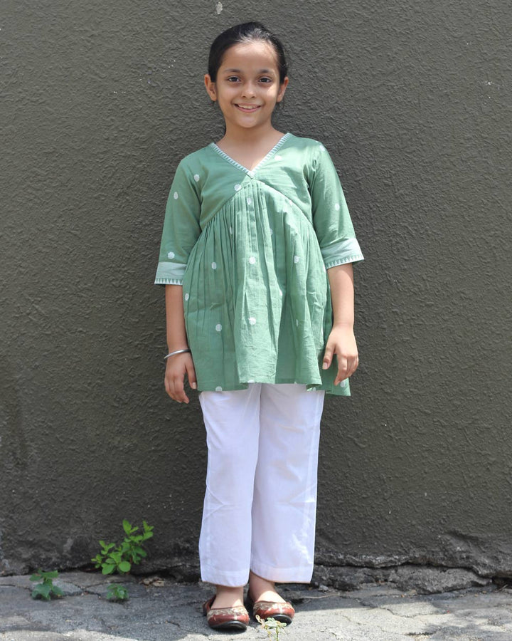 Jamdhani Polka Short Kurta