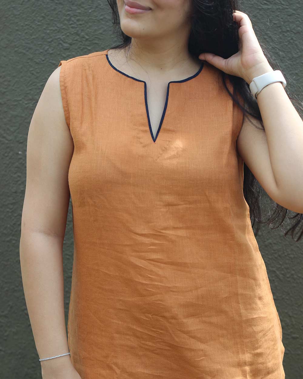 Reet Pure Linen Long Kurta