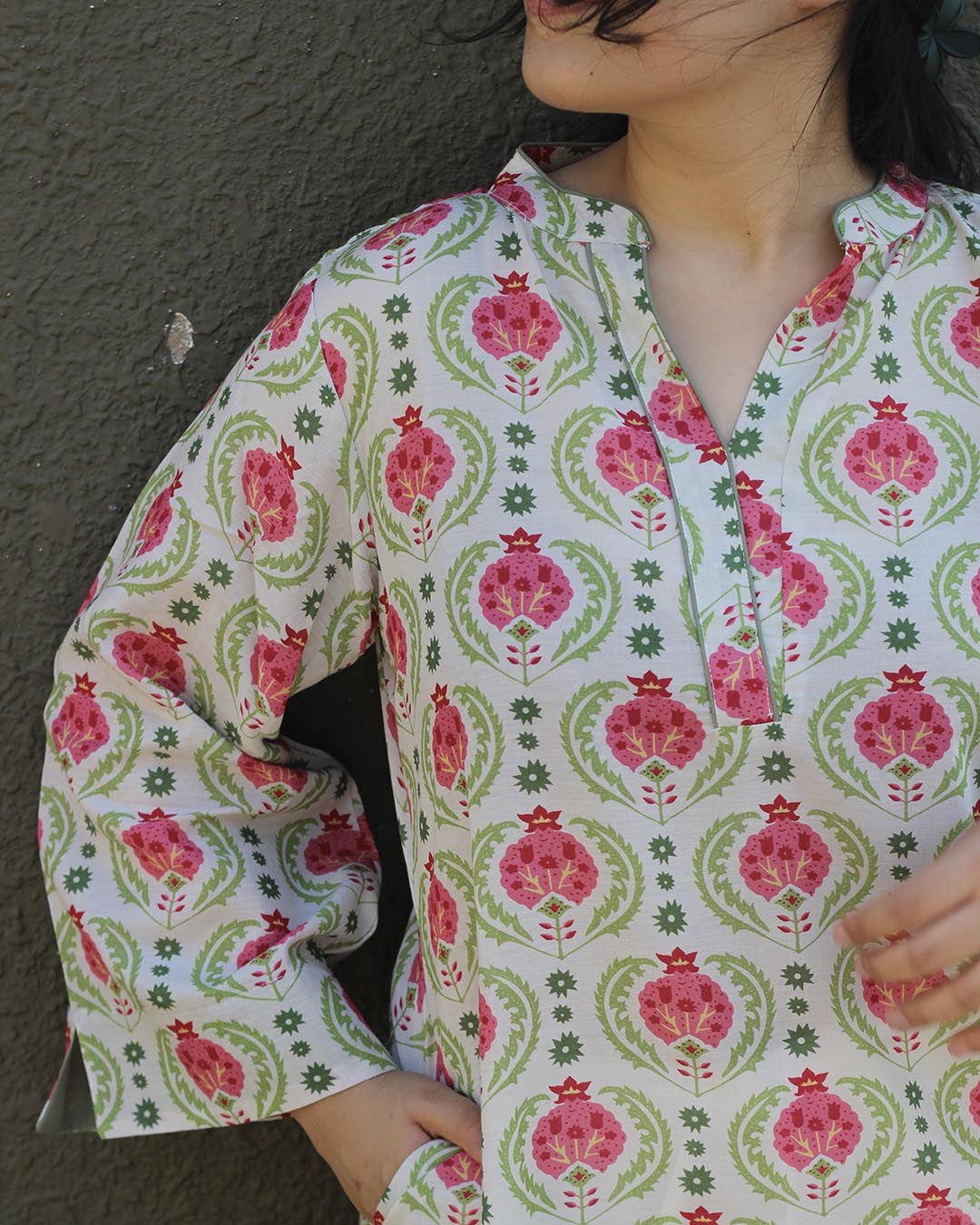 Gulmohar Pure Cotton Kurta