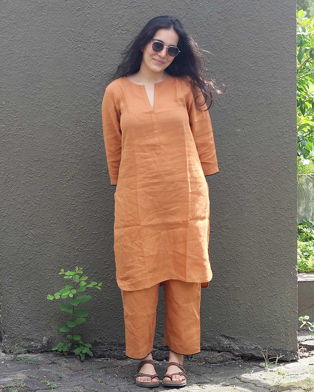 Kesar Pure Linen Co-ord Set - Set of 2