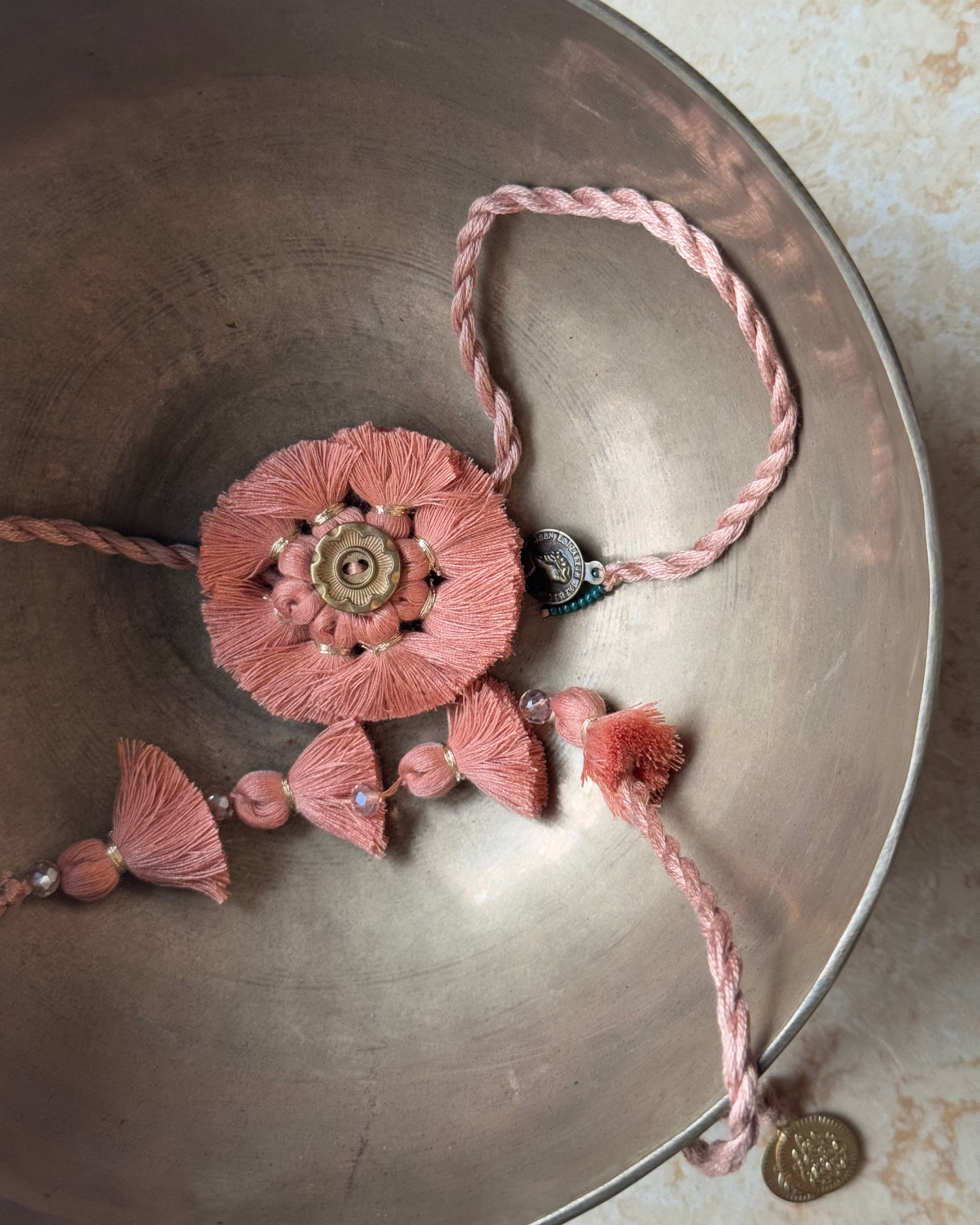 Set of 2- Nude Pink Combination of Rakhi & Lumba