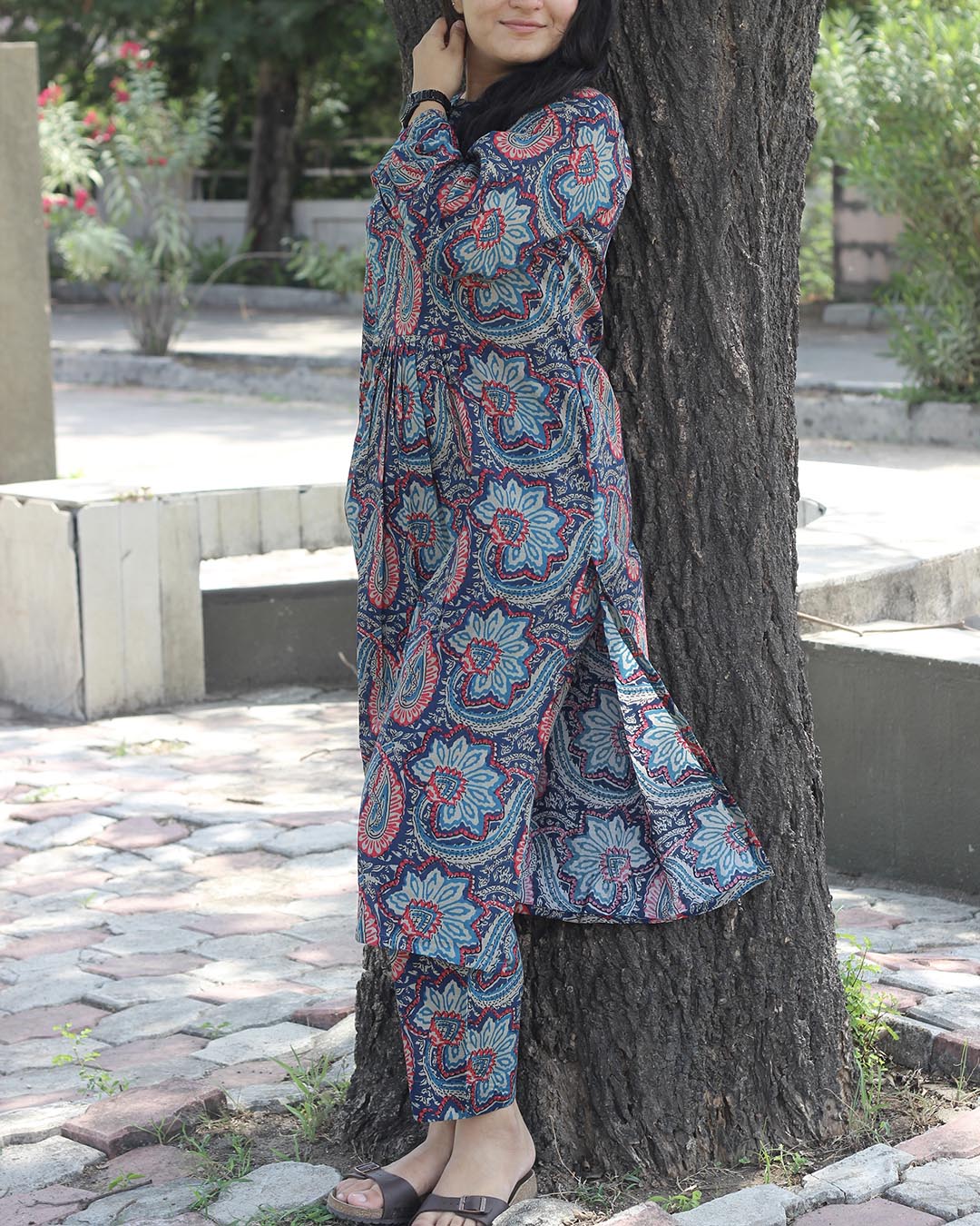 Multicolor paisley Pure cotton kurta set- Set of 2