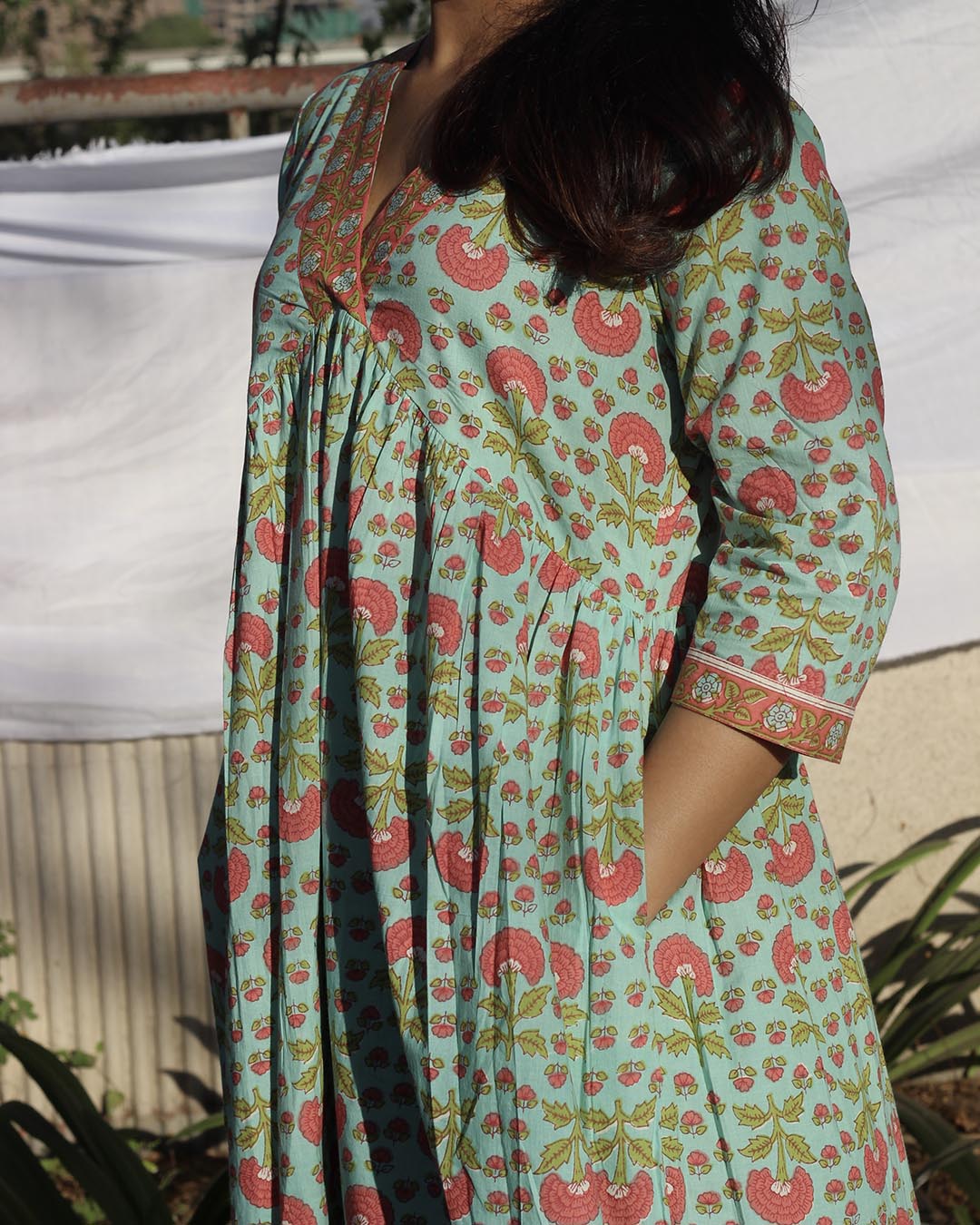 Summer Special: Light blue Pure Cotton Suit Set with Dupatta