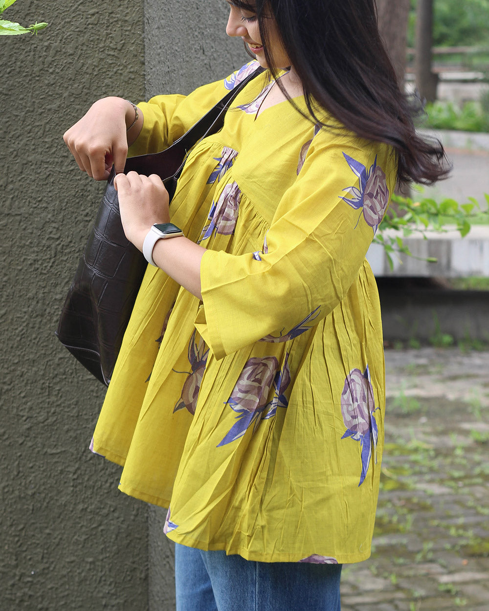 Rose Lime Short Kurta