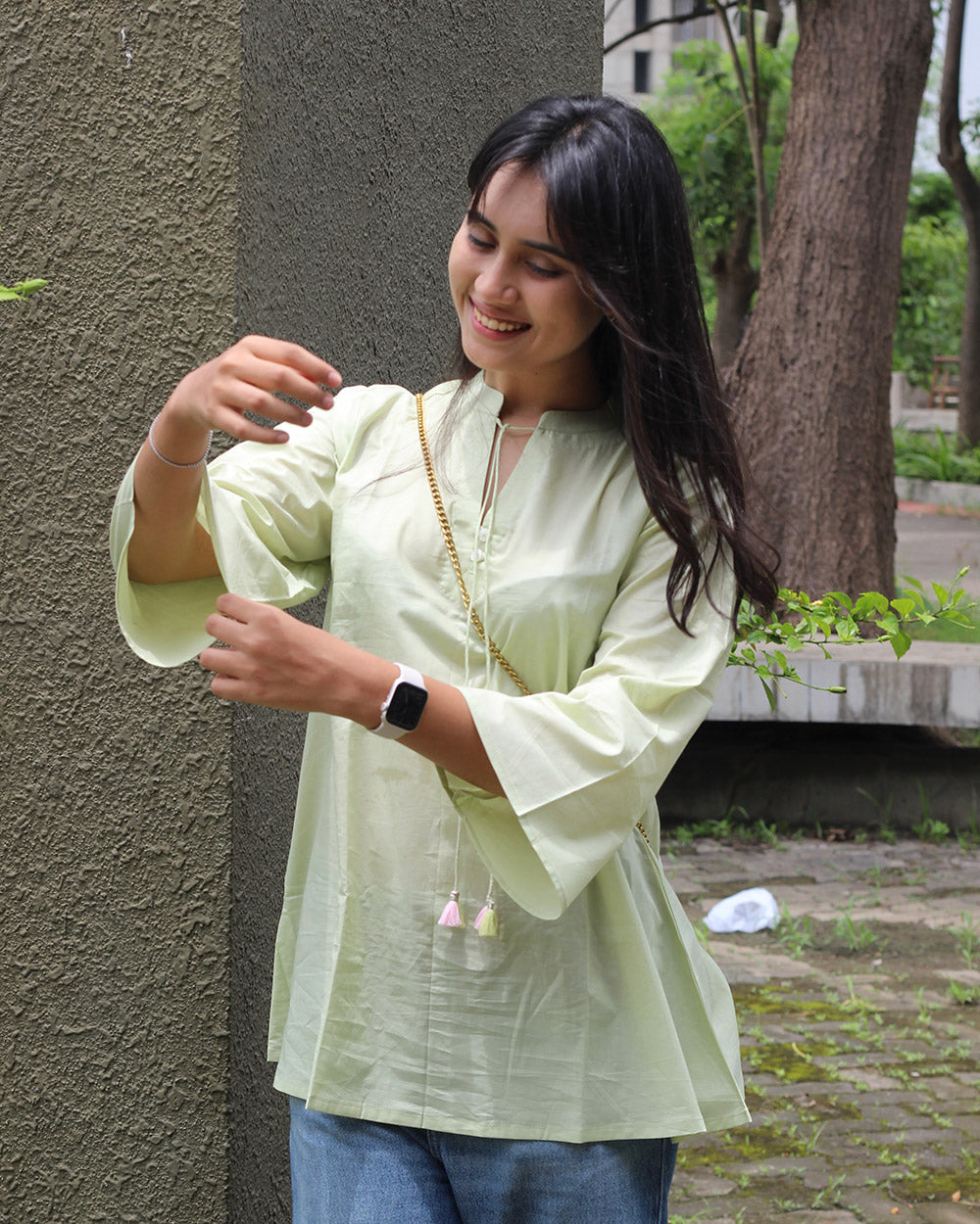 Soft Mint Short Kurta