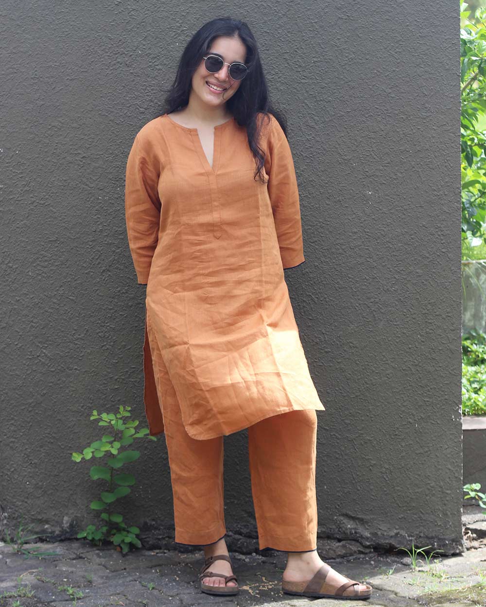 Kesar Pure Linen Co-ord Set - Set of 2