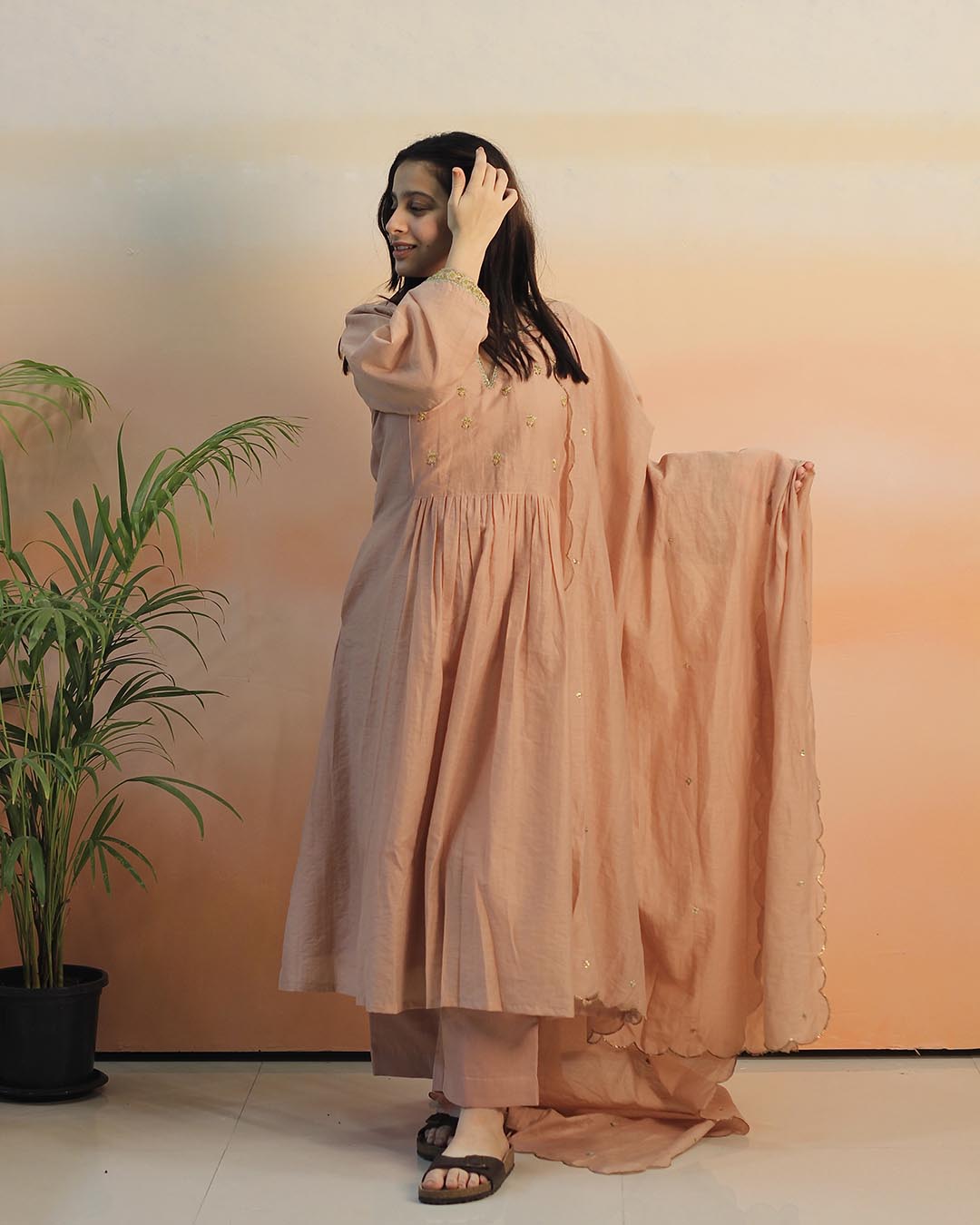 Gul-e-Ruhani Chanderi- Set of 3