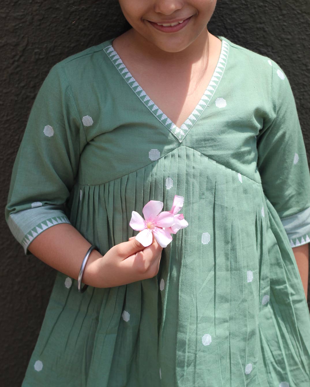 Jamdhani Polka Short Kurta