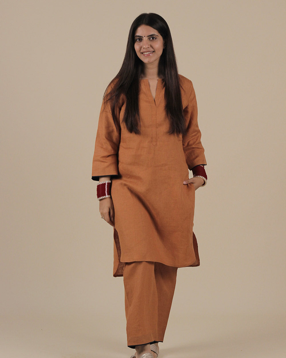 Kesar Pure Linen Co-ord Set - Set of 2