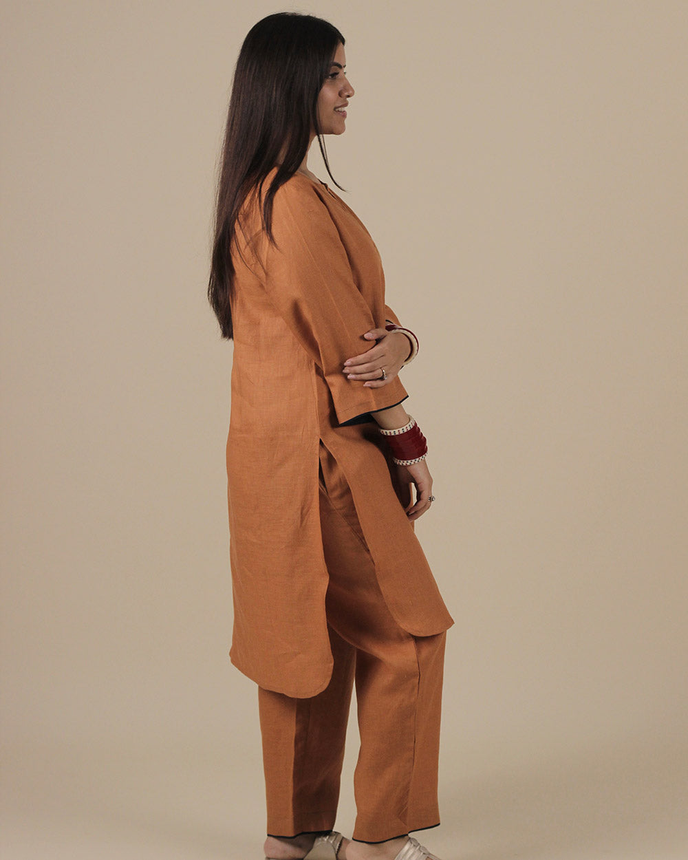 Kesar Pure Linen Co-ord Set - Set of 2