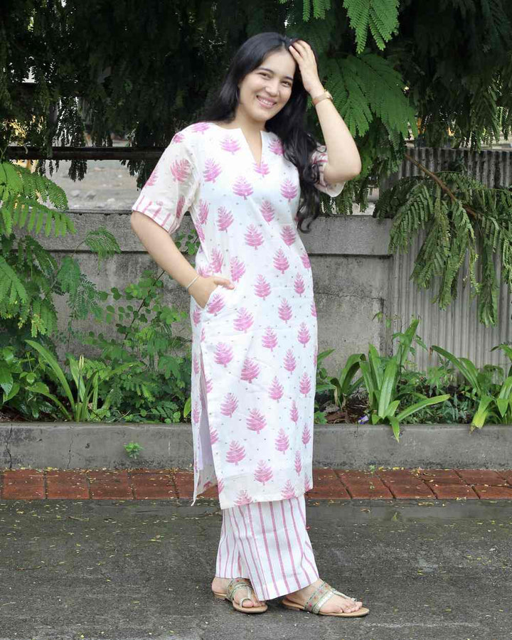 Piya Mul Chanderi Kurta Set - Set of 2