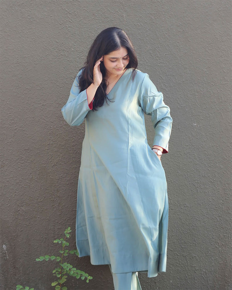 Sheen cotton Powder Blue Set- Set of 2