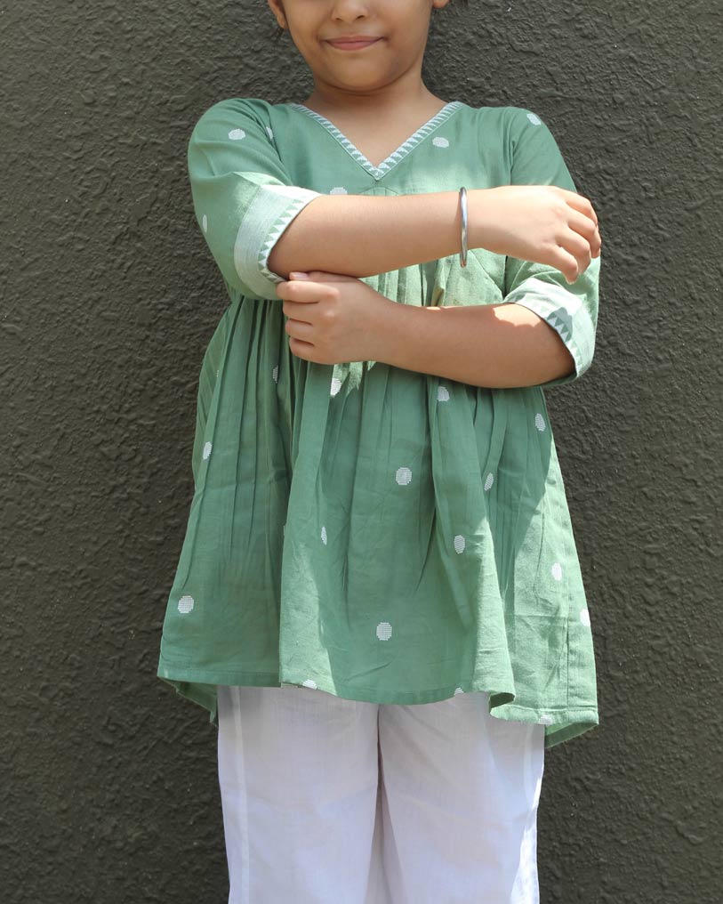 Jamdhani Polka Short Kurta