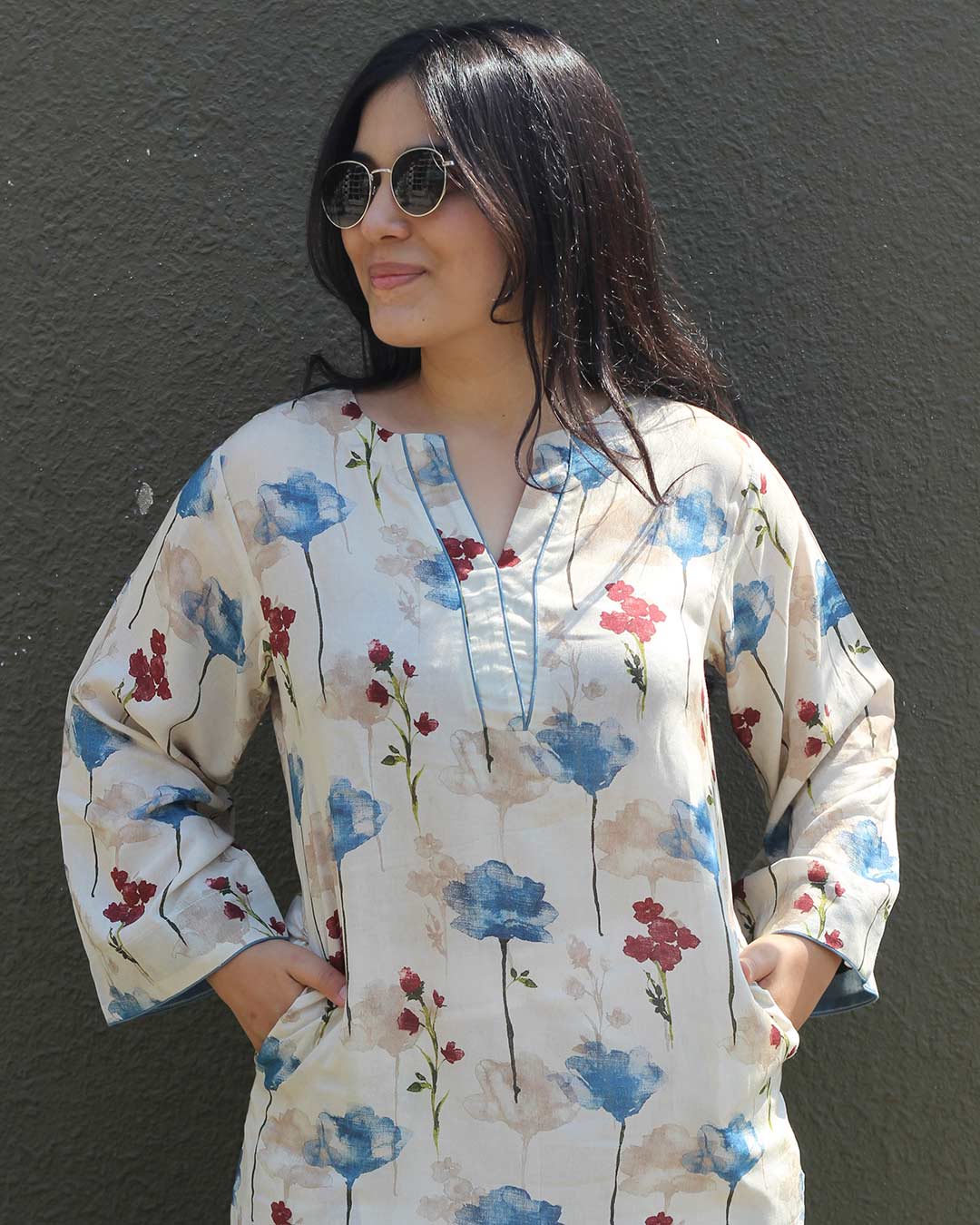 Leher Cotton Long Kurta