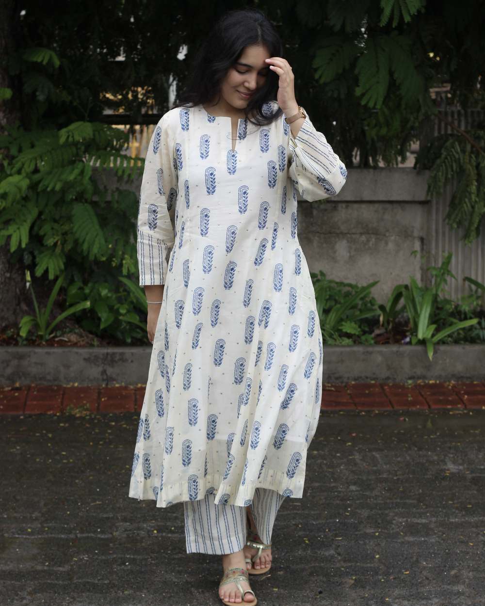 Roohi Mul Chanderi Kurta Set - Set of 2