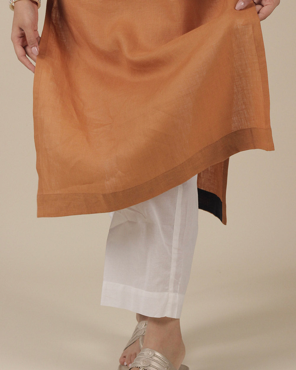 Reet Pure Linen Long Kurta