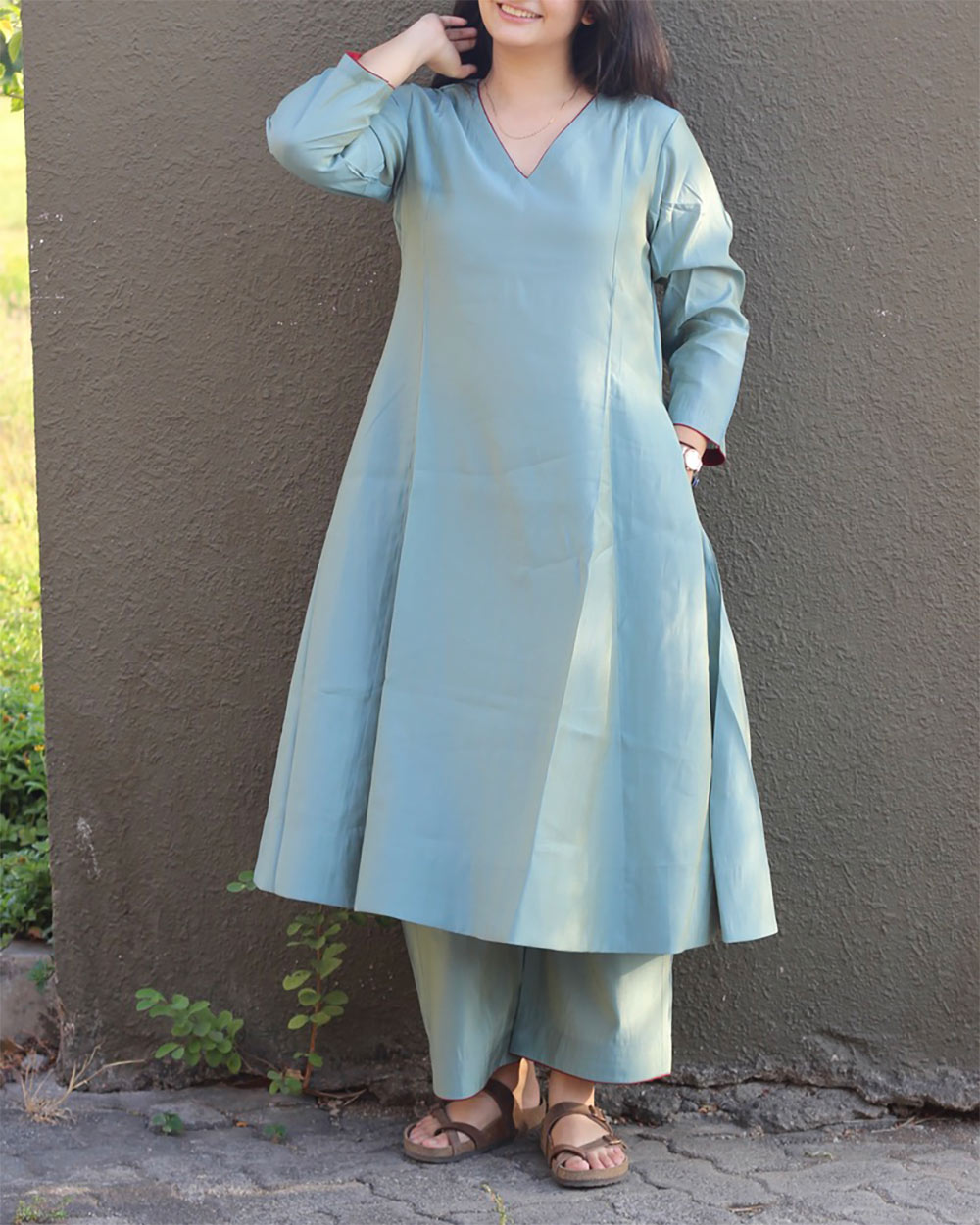 Sheen cotton Powder Blue Set- Set of 2
