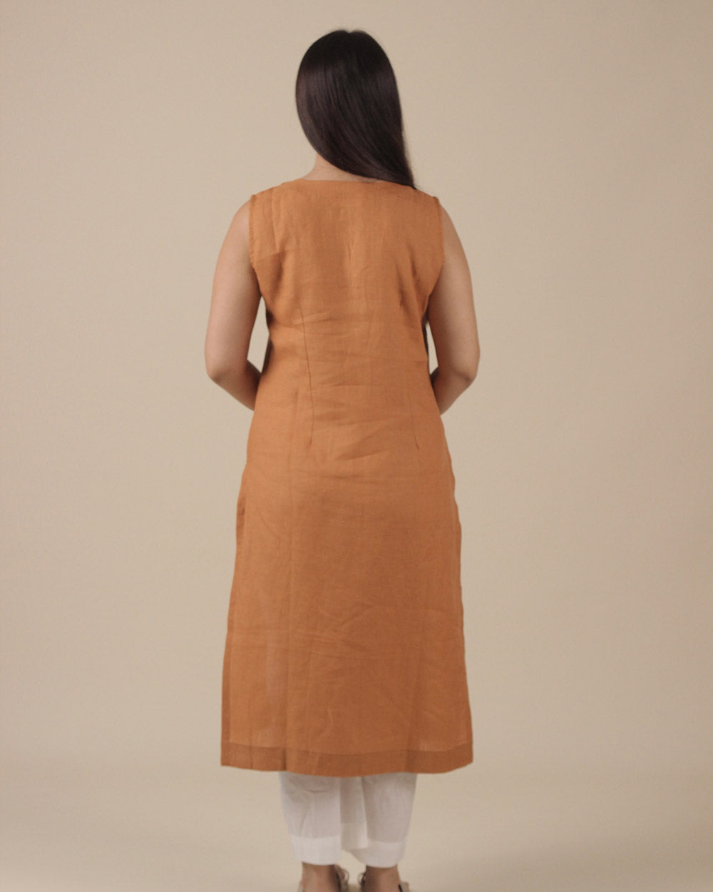 Reet Pure Linen Long Kurta