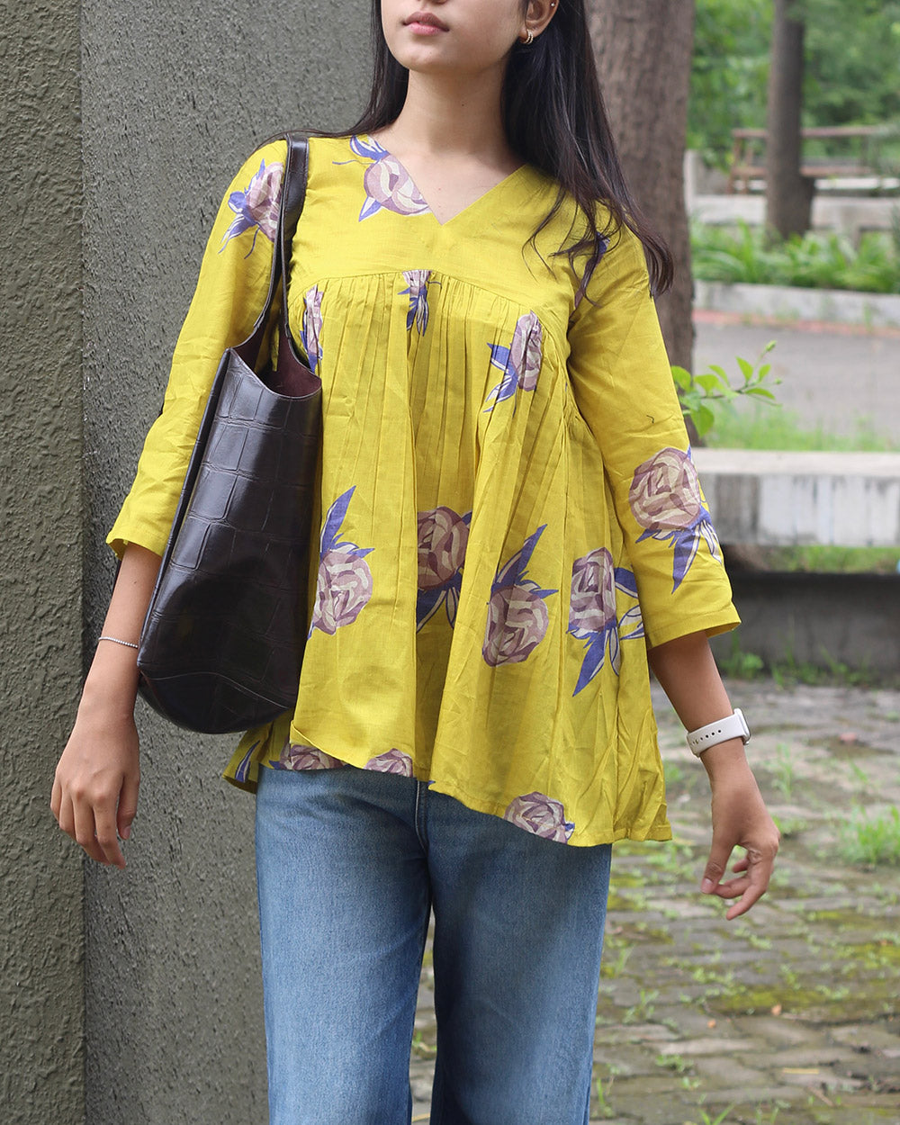 Rose Lime Short Kurta
