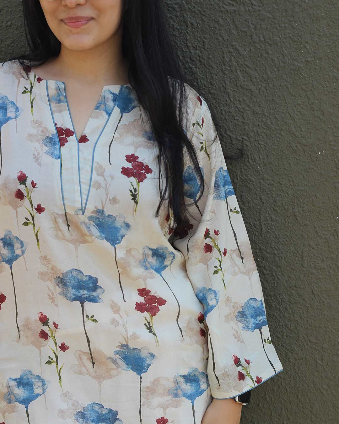 Leher Cotton Long Kurta