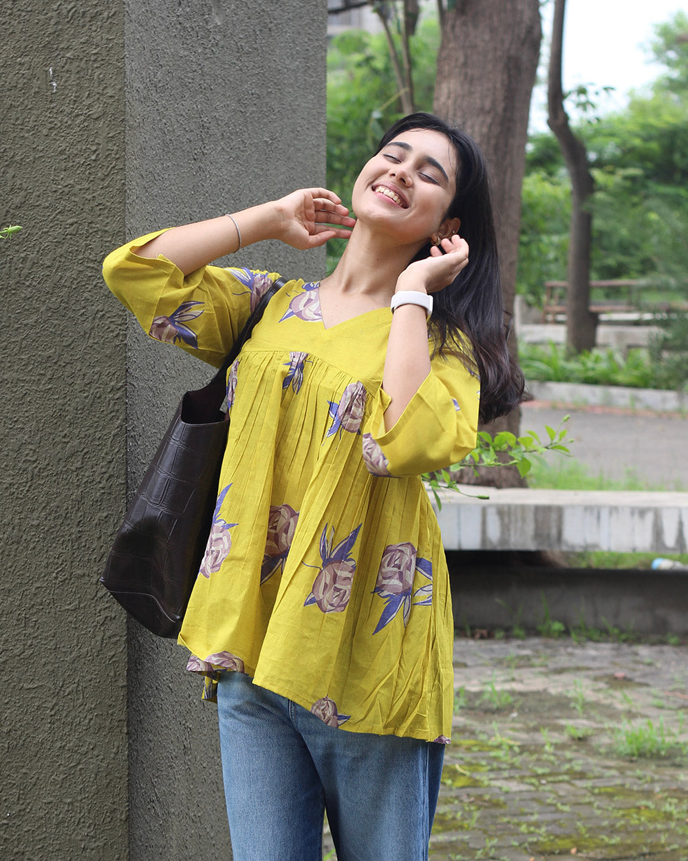 Rose Lime Short Kurta