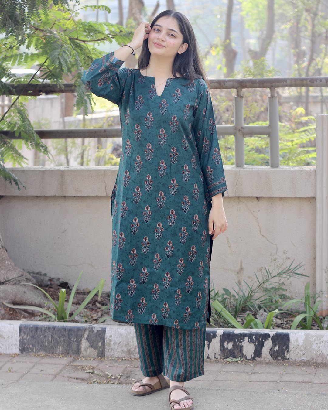 Avni Pure cotton silk Kurta set - Set of 2