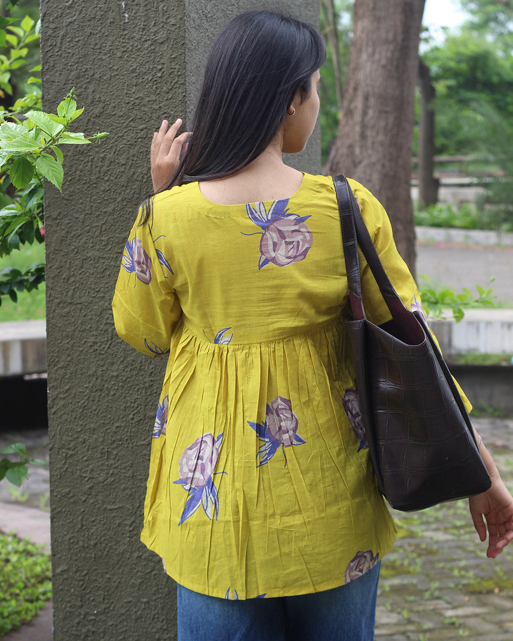 Rose Lime Short Kurta