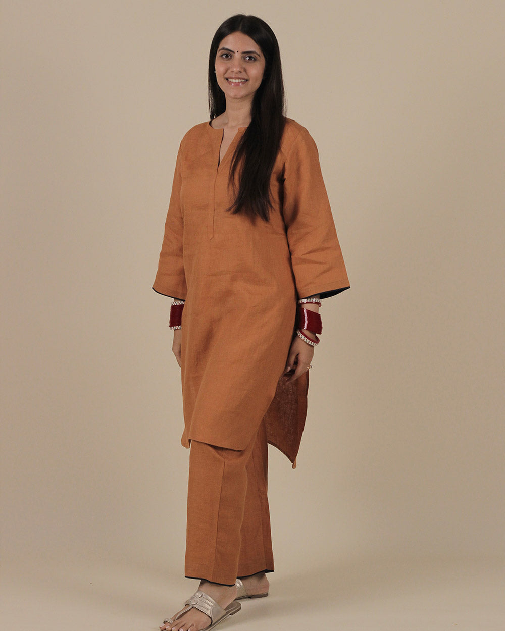 Kesar Pure Linen Co-ord Set - Set of 2