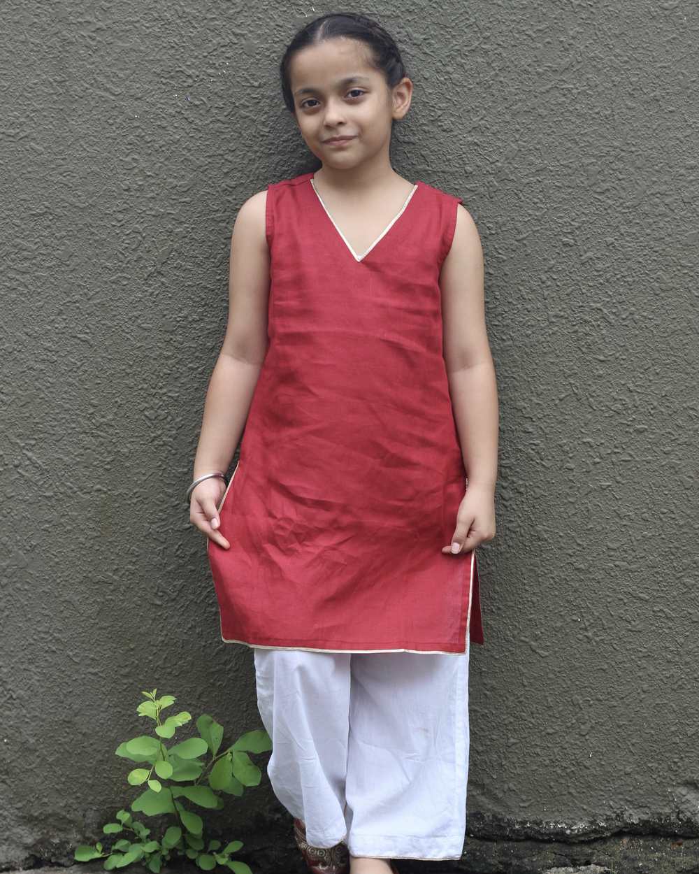 Apple Pie Linen Long Kurta