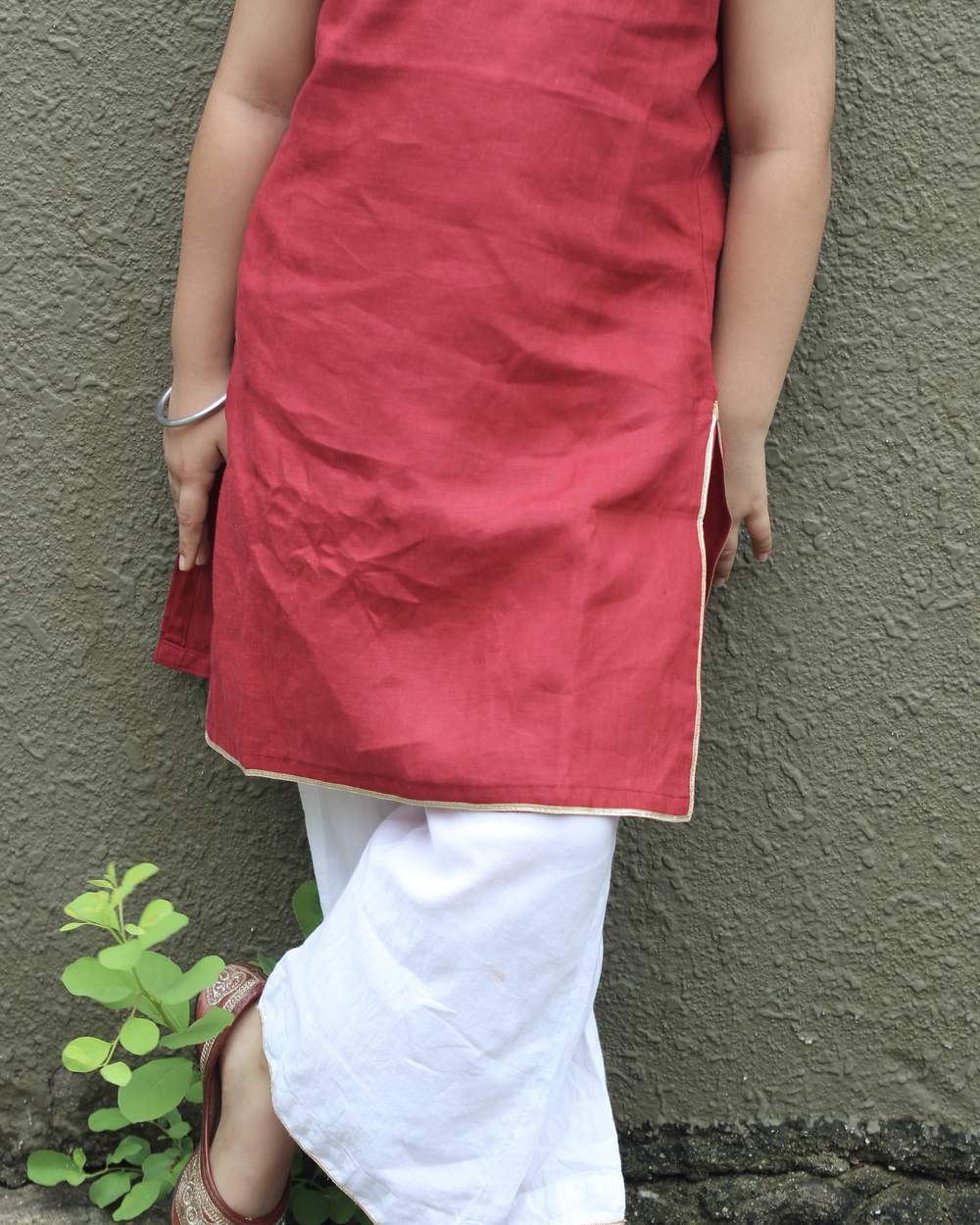 Apple Pie Linen Long Kurta
