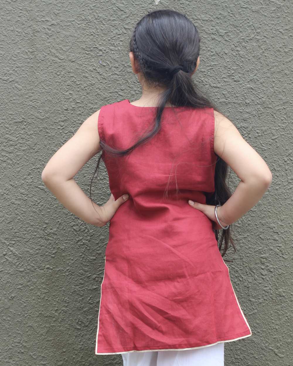 Apple Pie Linen Long Kurta