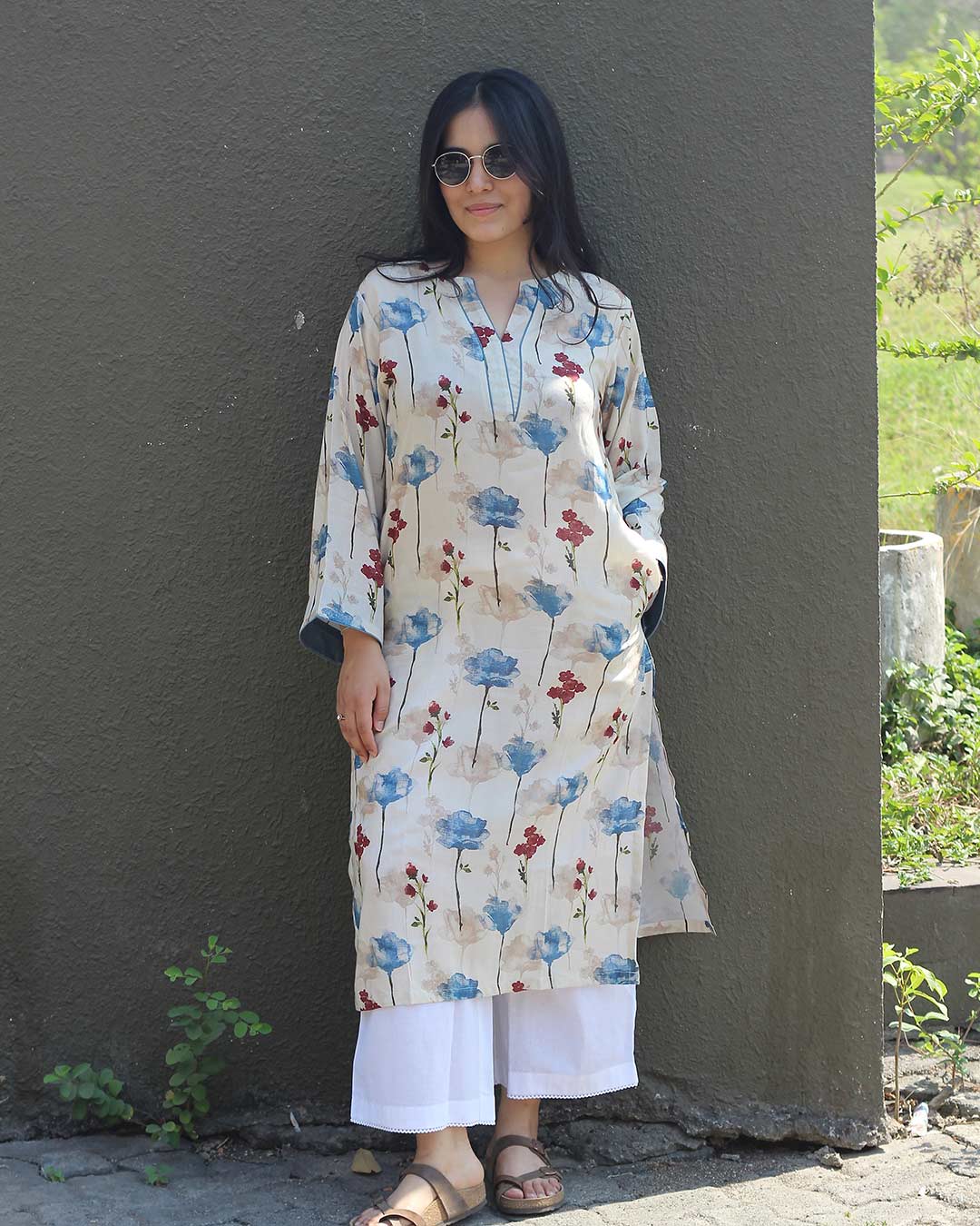 Leher Cotton Long Kurta