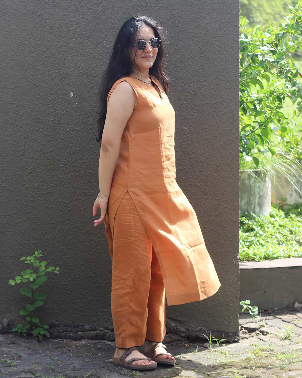 Reet Pure Linen Long Kurta