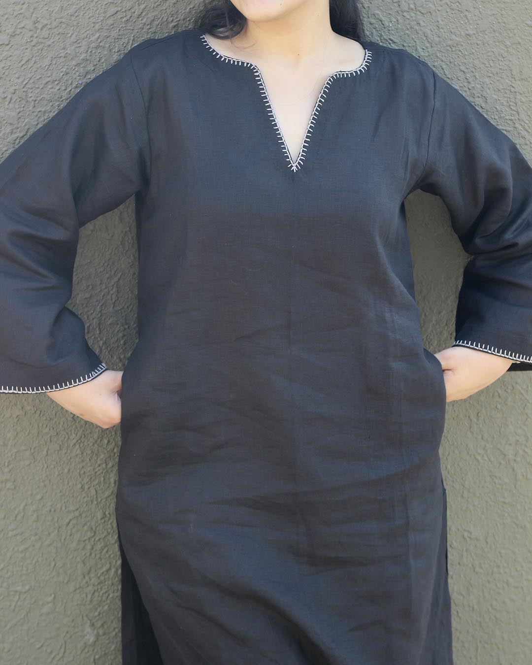 Raag Premium Linen Black Kurta