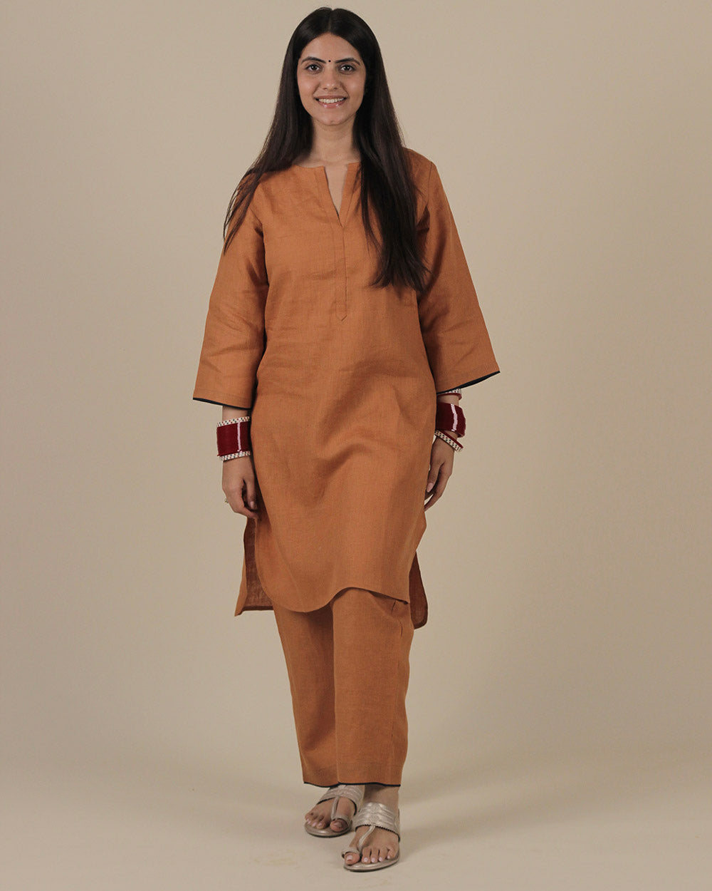 Kesar Pure Linen Co-ord Set - Set of 2