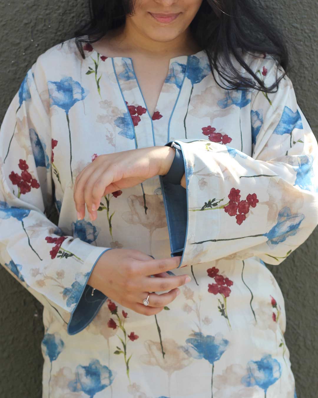 Leher Cotton Long Kurta