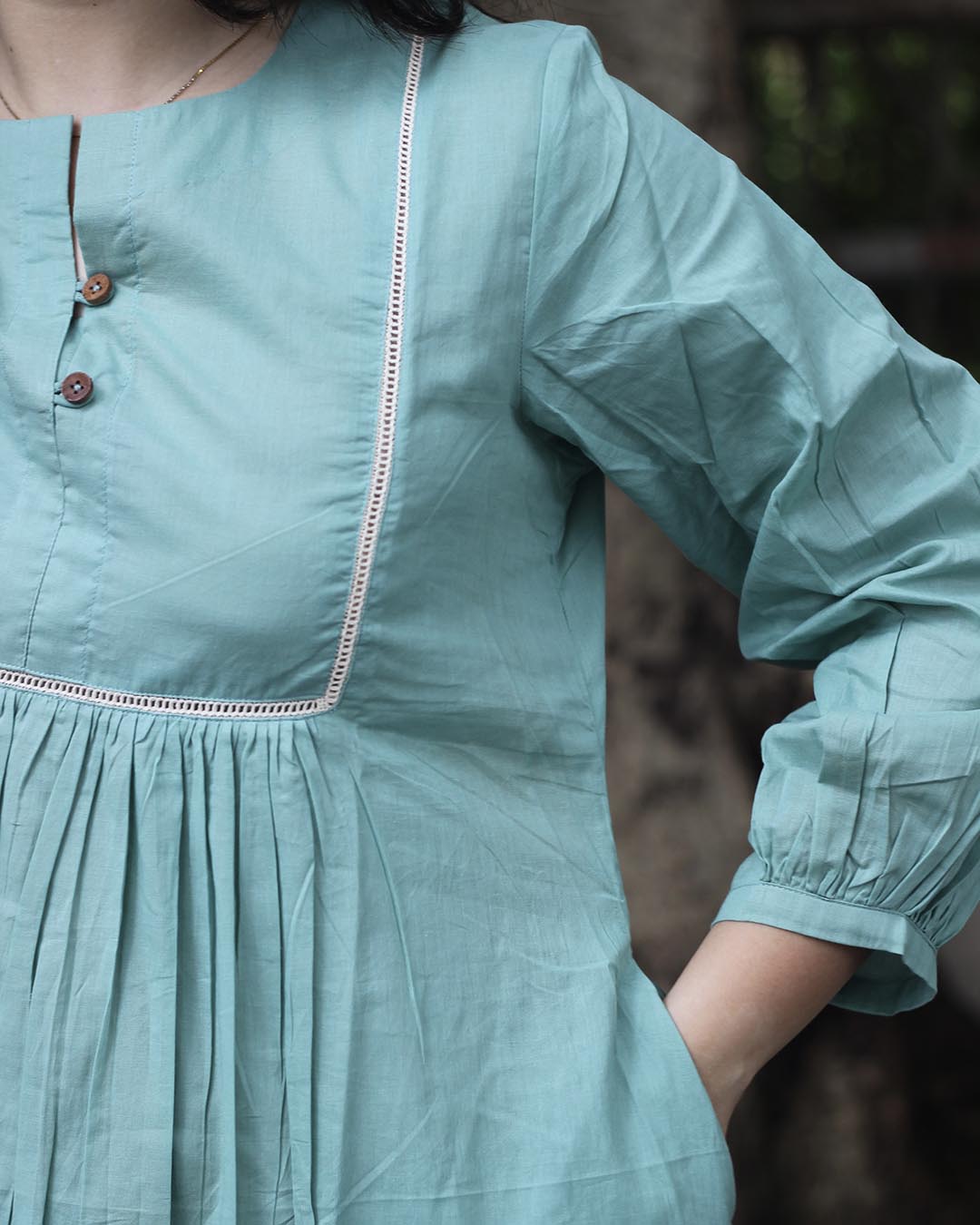 Best Seller : Turquoise Blue Pure Cotton Kurta Set- Set of 2