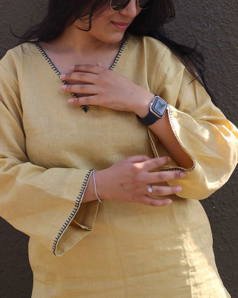 Butter Yellow Premium Linen Kurta