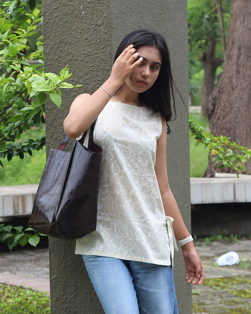 Adaa Light Pista Short Kurta