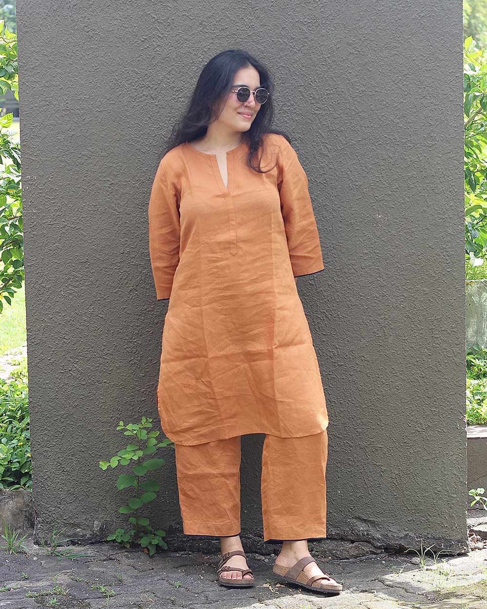 Kesar Pure Linen Co-ord Set - Set of 2