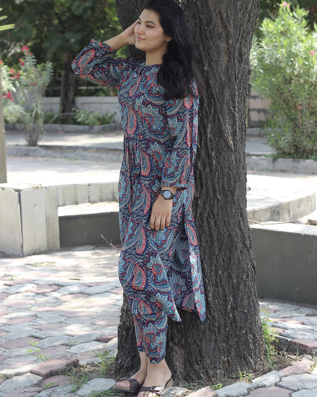 Multicolor paisley Pure cotton kurta set- Set of 2