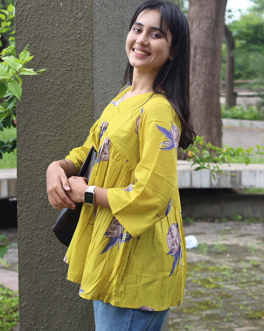Rose Lime Short Kurta