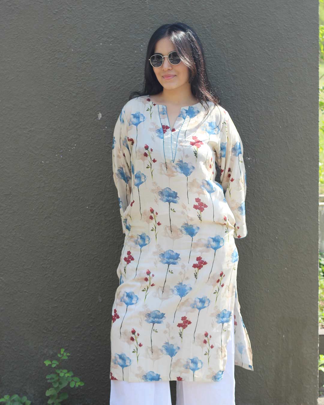 Leher Cotton Long Kurta