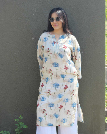 Leher Cotton Long Kurta