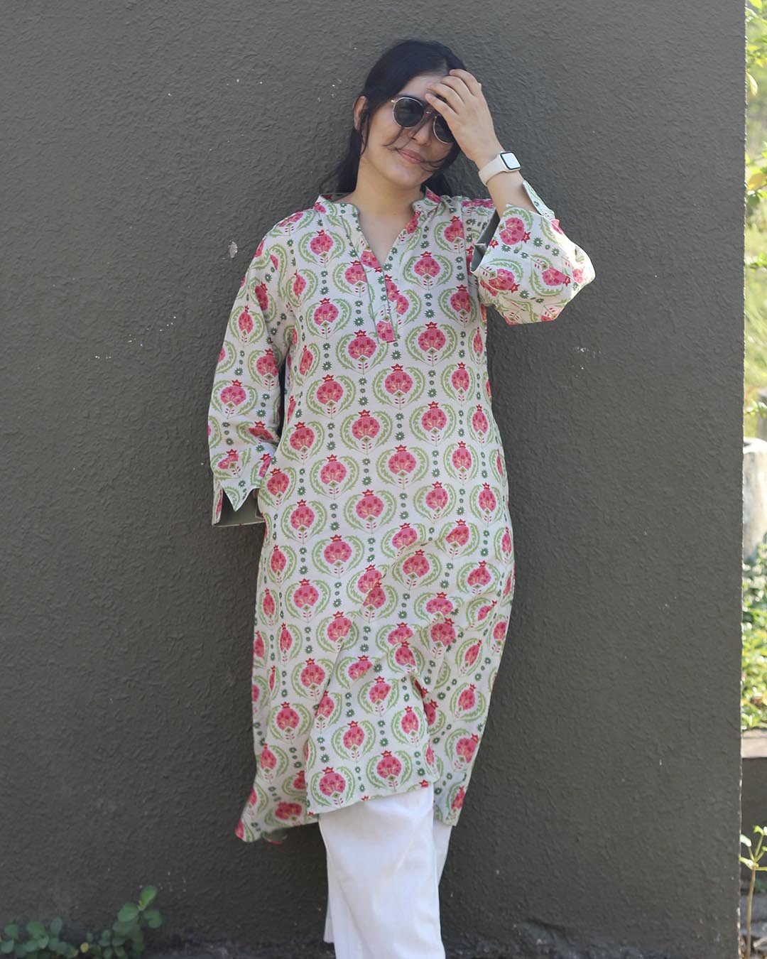 Gulmohar Pure Cotton Kurta