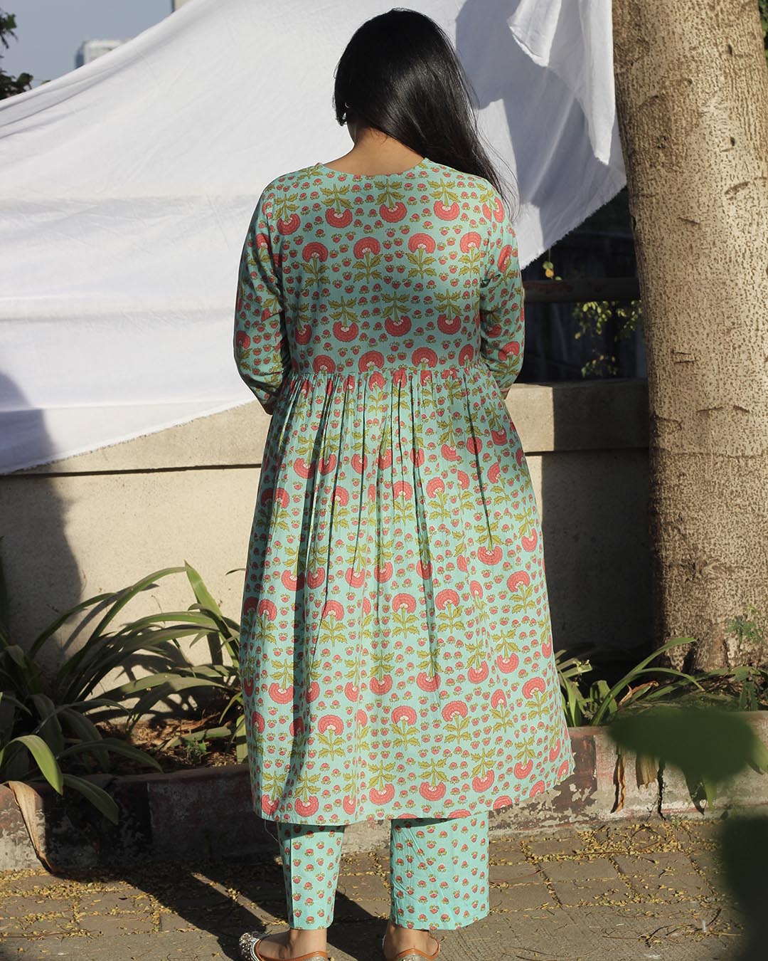 Summer Special: Light blue Pure Cotton Suit Set with Dupatta