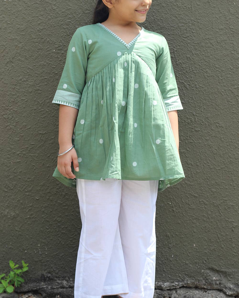 Jamdhani Polka Short Kurta