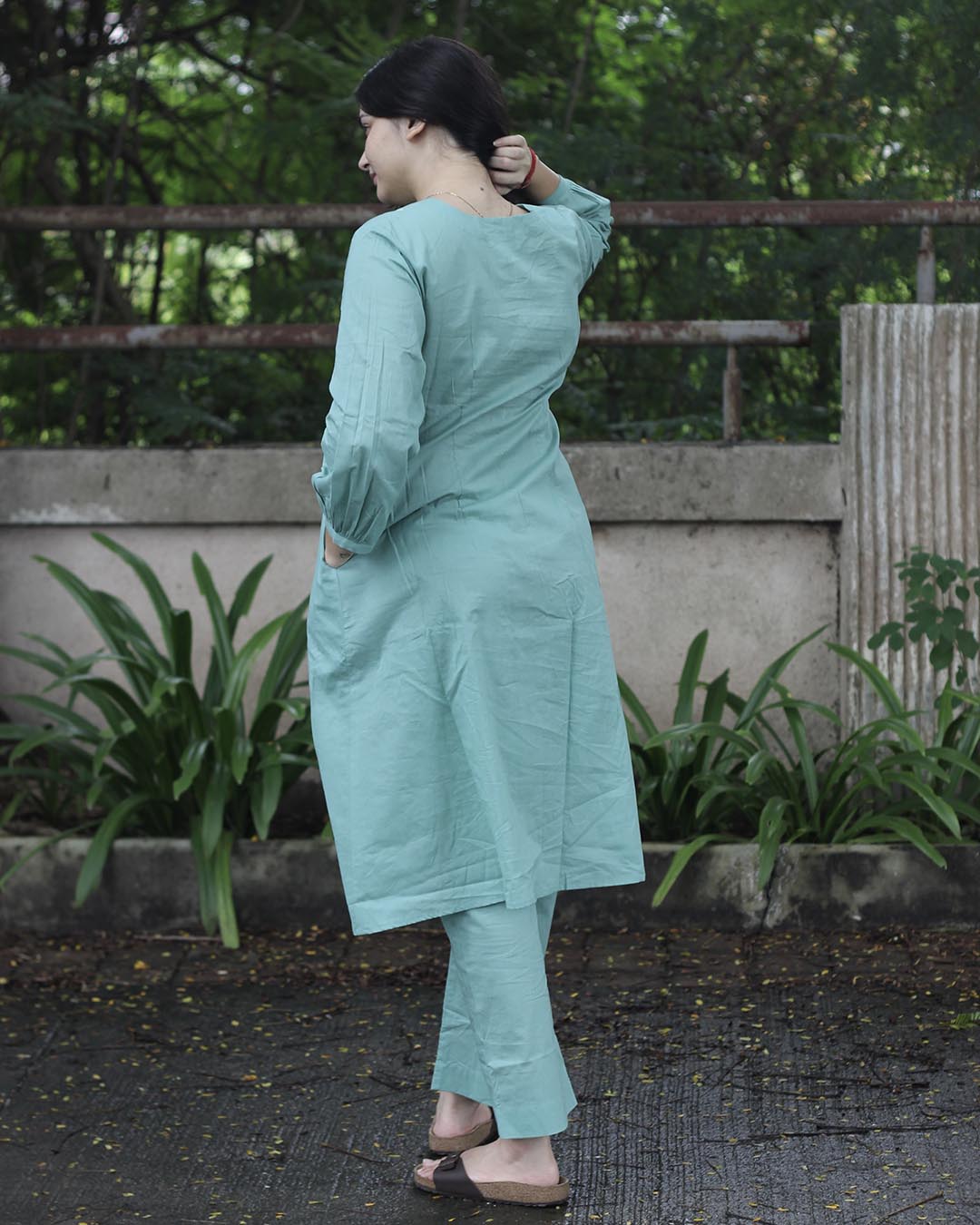 Best Seller : Turquoise Blue Pure Cotton Kurta Set- Set of 2