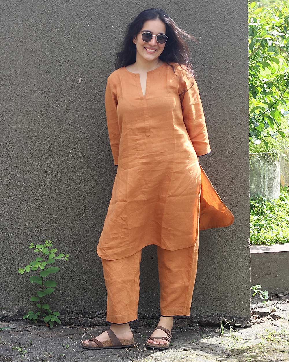 Kesar Pure Linen Co-ord Set - Set of 2